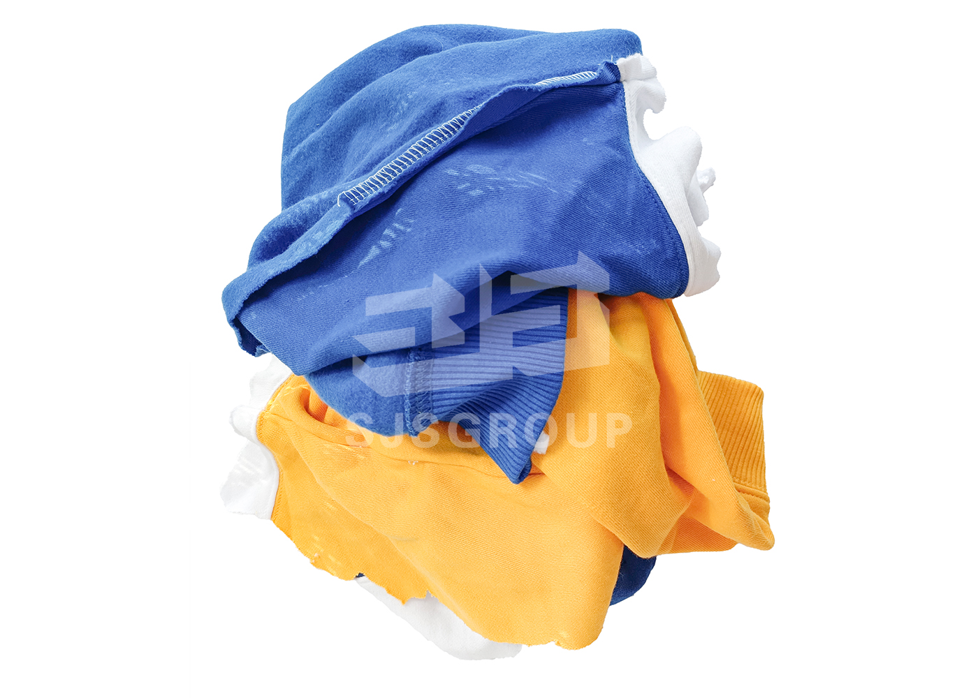Старая тряпка на футболке - Разноцветные шерстяные тряпки